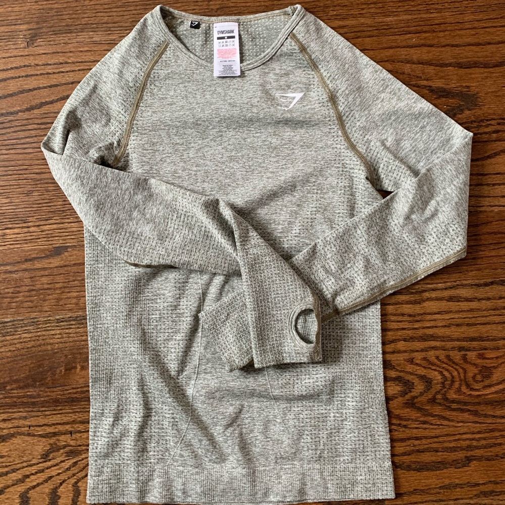 Gymshark long sleeve green/grey